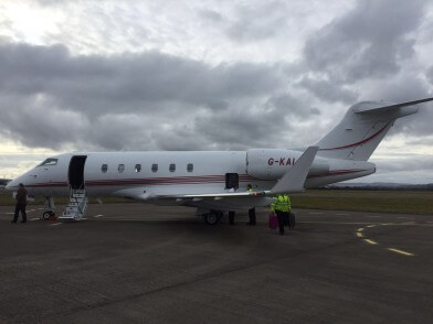 Empty leg on a private jet