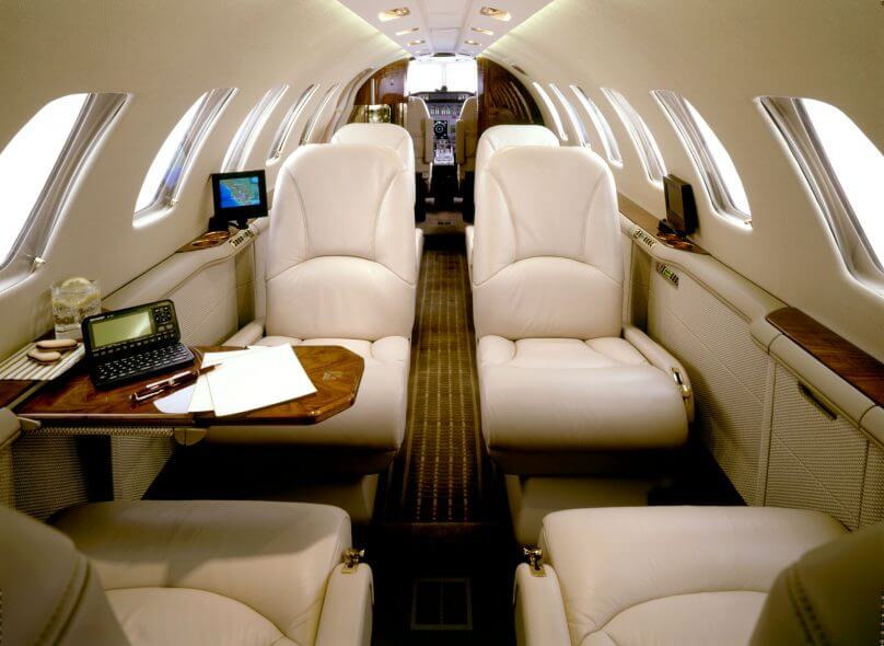 Citation jet 2 manchester to cannes interior