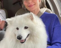 Ashly traveling next to her mum on a learjet 45