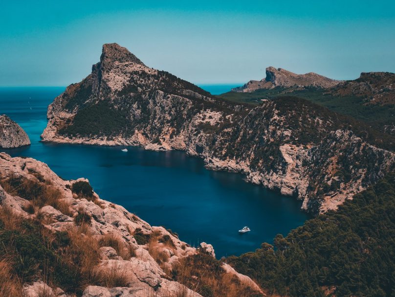 A view of the sea on the island of Palma