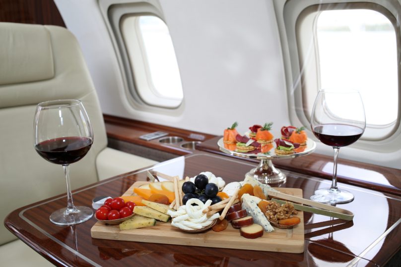 Private Jet food