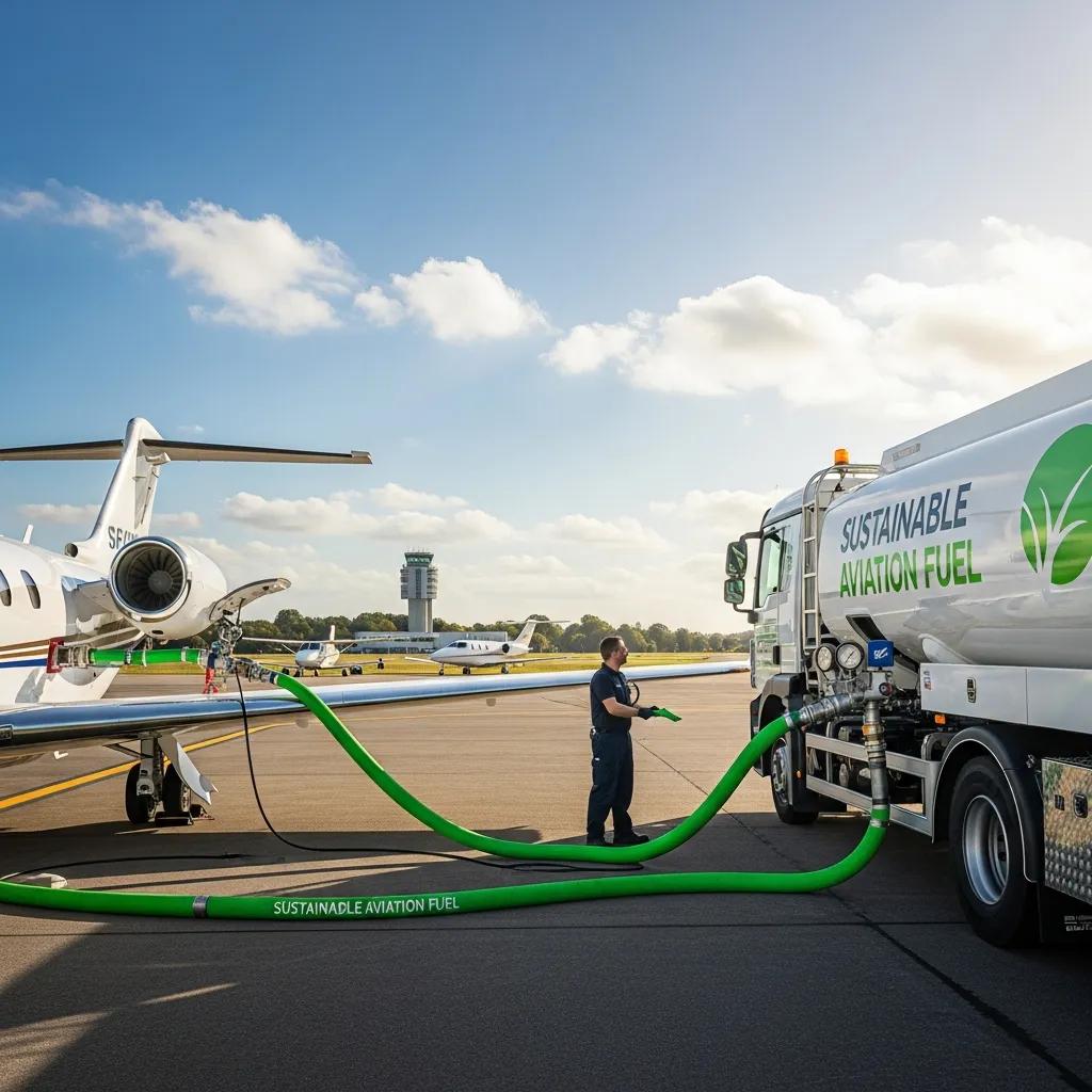 sustainable-aviation-fuel-being-loaded-into-a-private-jet-showcasing-eco-friendly-aviation-practices-11446101-aa67-4d3a-98c0-f92add75a522webp ► Charter-A Ltd Charter-a ltd sustainable aviation fuel (saf) being uplifted — practical measures for lower‑carbon private flights