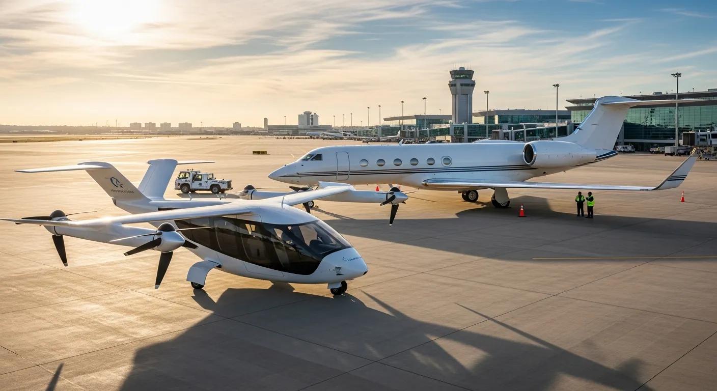 b8e89c63-10ba-4d38-9053-3bf1277420bbwebp ► Charter-A Ltd Charter-a ltd air taxi and private jet at an airport, representing private flight options